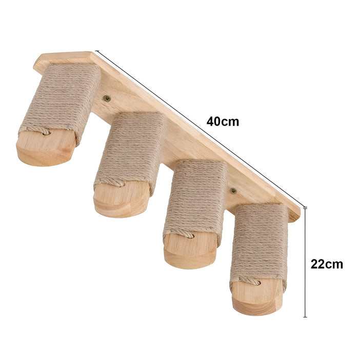 PurrMount Board | Wall-Mounted Cat Climbing Shelf with Scratching Post