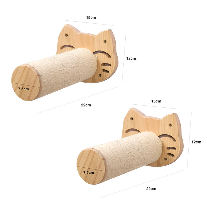 PurrMount Board | Wall-Mounted Cat Climbing Shelf with Scratching Post