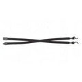 Box of 12 black elastic cords with metal hooks, ideal for facility power part management