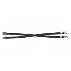 Box of 12 black elastic cords with metal hooks, ideal for facility power part management