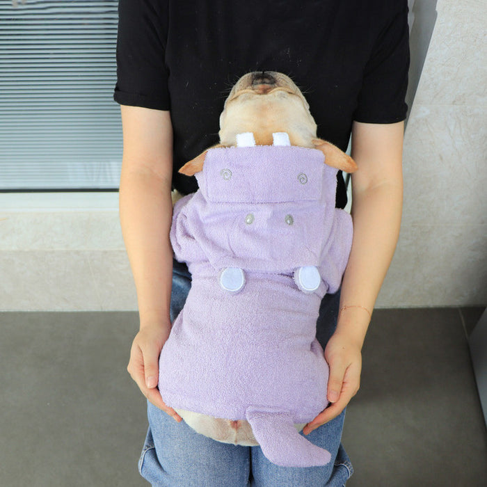 Quick-Drying Absorbent Towel Pet Bathrobe for Bathing Supplies
