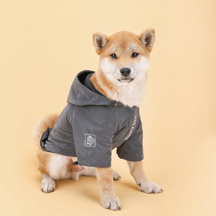 Rainproof Hooded Jacket for Small and Medium Pets