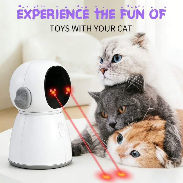 Rechargeable Indoor Cat Laser Toy with Motion Sensor & Dual Play Modes