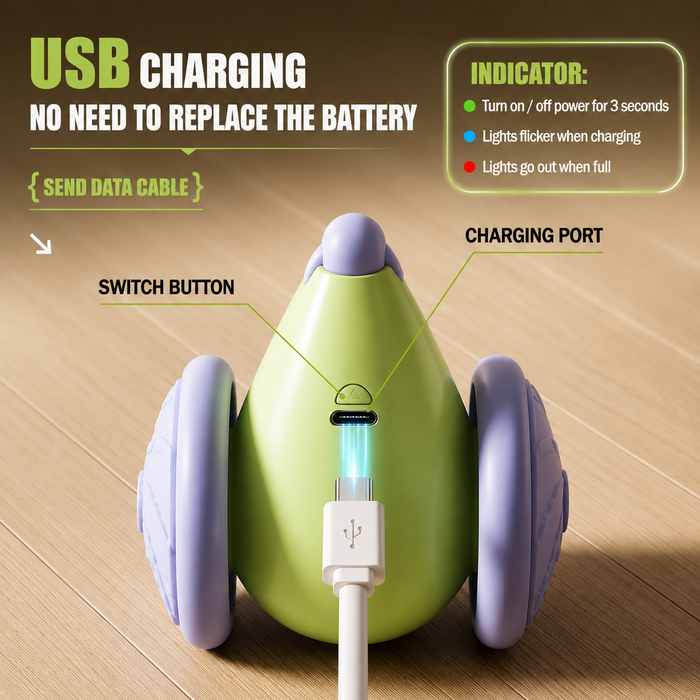 Rechargeable Interactive Cat Mouse Toy | Smart Moving Toy for Indoor Cats