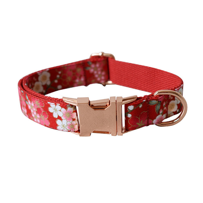 Red Flower Style Pet Pen and Leash Set for Pets