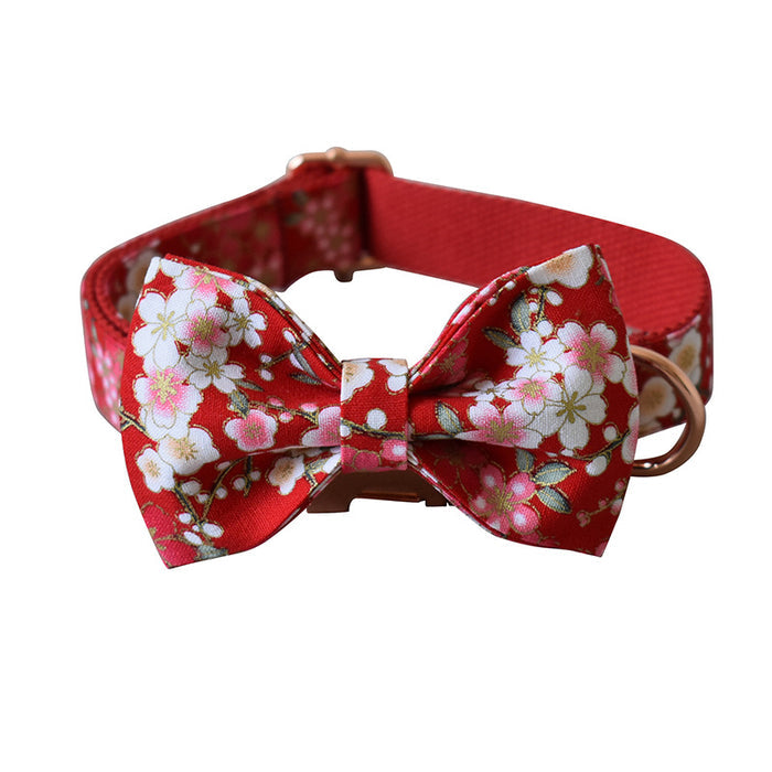 Red Flower Style Pet Pen and Leash Set for Pets