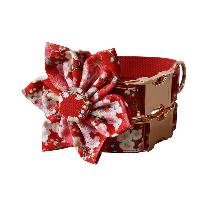 Red Flower Style Pet Pen and Leash Set for Pets