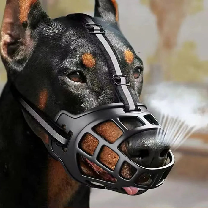 Reflective Adjustable Dog Muzzle – Breathable & Secure Fit