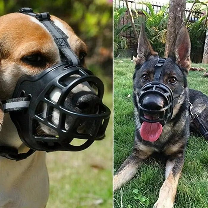 Reflective Adjustable Dog Muzzle – Breathable & Secure Fit