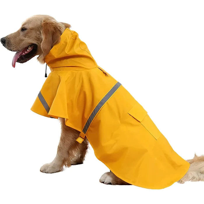 Reflective Dog Raincoat with Hood – Waterproof Pet Jacket