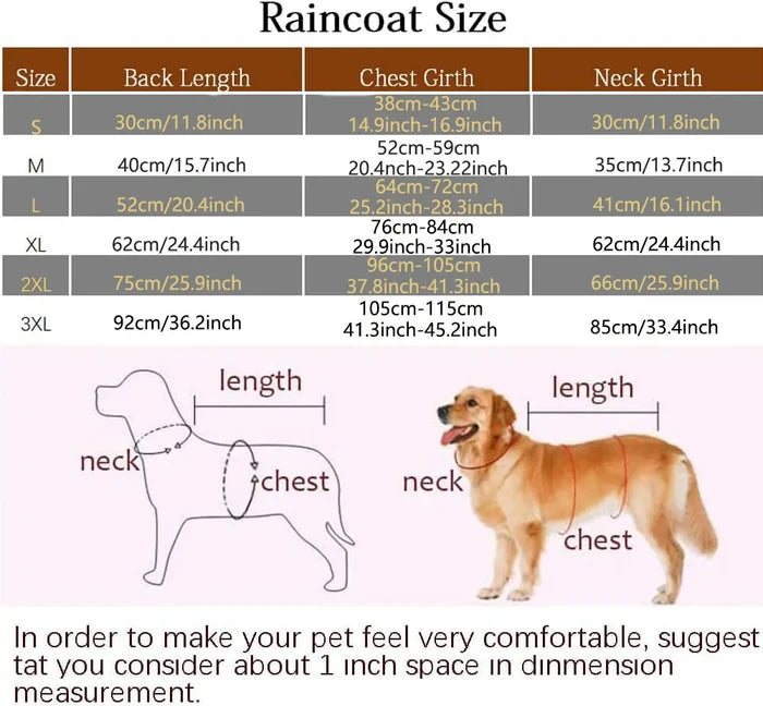 Reflective Dog Raincoat with Hood – Waterproof Pet Jacket