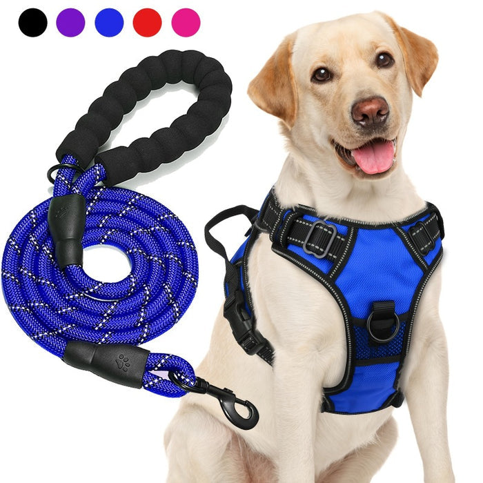 Reflective No-Pull Dog Harness & Leash Set for Medium & Large Dogs