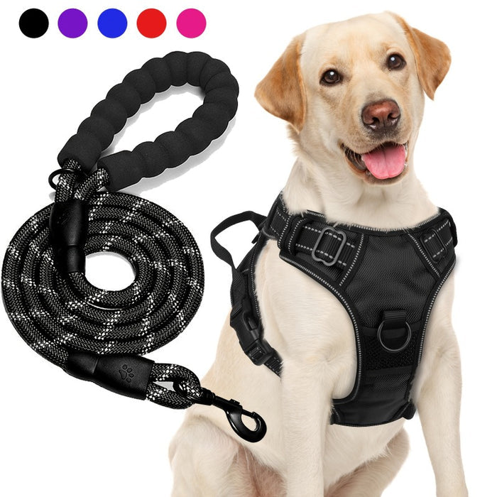 Reflective No-Pull Dog Harness & Leash Set for Medium & Large Dogs