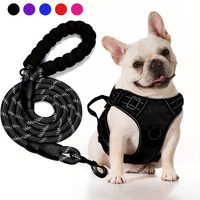 Reflective No-Pull Dog Harness & Leash Set for Medium & Large Dogs