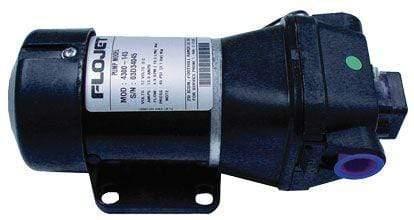 Black replacement electric pump with identification label for industrial power systems