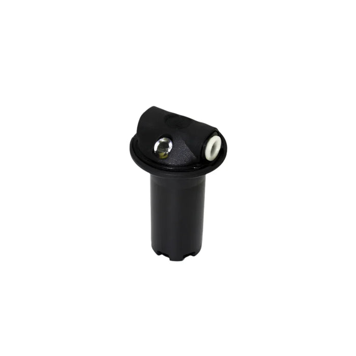 Black replacement stealth valve component for power equipment, isolated on white background