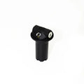 Black replacement stealth valve for industrial power equipment, isolated on white background
