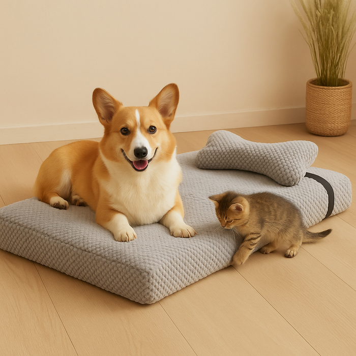 Resilient Dog Cushion Bed | Washable & Anti-Slip Pet Mat for All Seasons