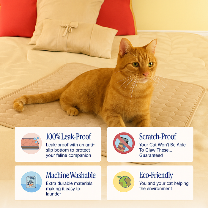 Reusable Pee Pad | Pet Training Mat – Waterproof Odor Control