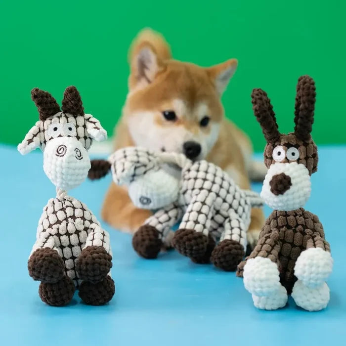 Robust Plush Dog Toy – Durable Squeaker Toy for Aggressive Chewers