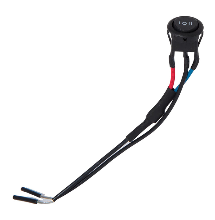 Round Black High/Off/Low Snap-In Rocker Switch