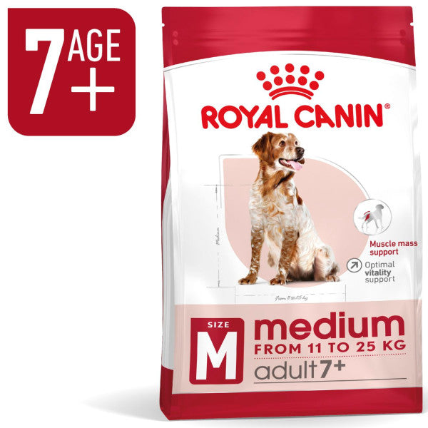 Royal Canin Medium Adult 7+ Size Health Nutrition Dry Dog Food
