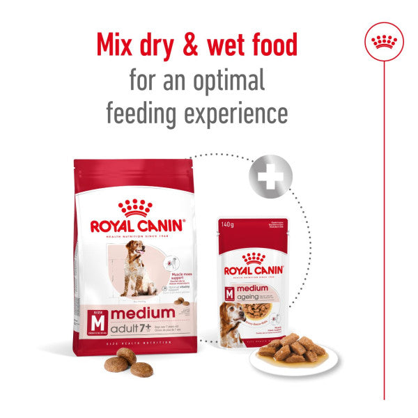 Royal Canin Medium Adult 7+ Size Health Nutrition Dry Dog Food