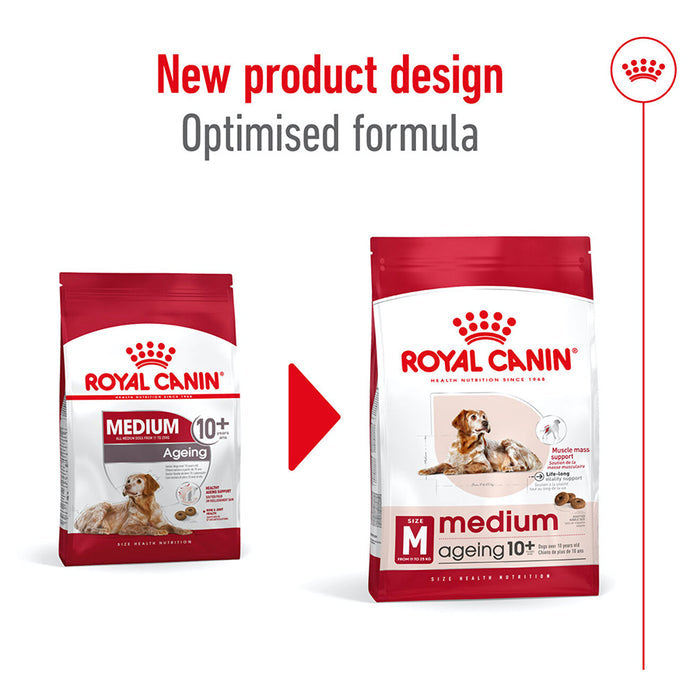 Royal Canin Medium Ageing 10+ Size Health Nutrition Dry Dog Food