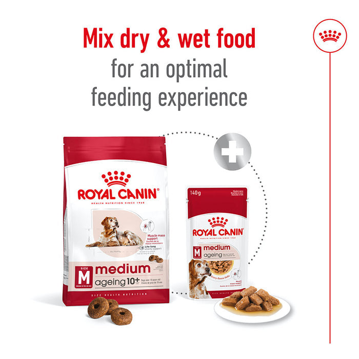 Royal Canin Medium Ageing 10+ Size Health Nutrition Dry Dog Food