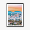 Salt Lake City Skyline Fine Art Photo Print, Wall Decor Poster, Utah USA
