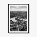 Salzburg Black and White Fine Art Photo Print, Salzach River Austria Poster, Salzburger Land