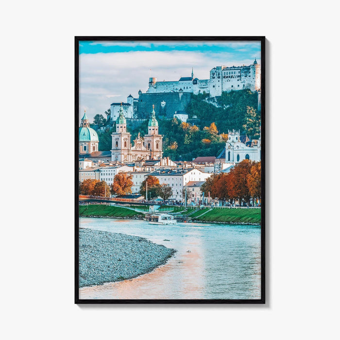 Salzburg Skyline Fine Art Photo Print, Austria, Festung Hohensalzburg, Salzach River Poster, Salzburger Land