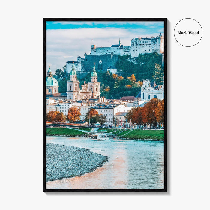 Salzburg Skyline Fine Art Photo Print, Austria, Festung Hohensalzburg, Salzach River Poster, Salzburger Land
