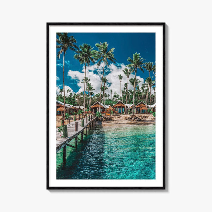 Samoa Fine Art Photo Print, Tropical Beach, Palm Trees, Polynesia Poster, South Pacific