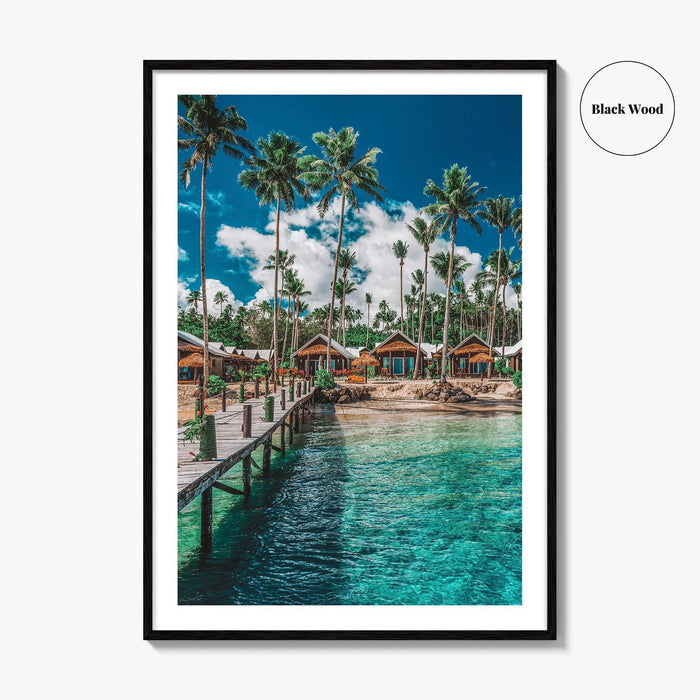 Samoa Fine Art Photo Print, Tropical Beach, Palm Trees, Polynesia Poster, South Pacific