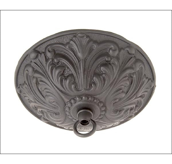 Satin Black Finished, Cast Brass Ceiling Canopy, 5 1/2" dia. (11805)