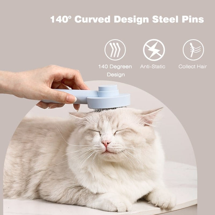 Self Cleaning Slicker Brush for Dogs & Cats – Pet Grooming Brush for Shedding & Detangling