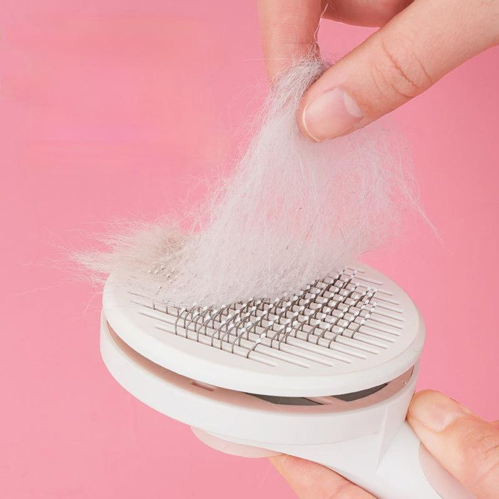 Self Cleaning Slicker Brush for Dogs & Cats – Pet Grooming Brush for Shedding & Detangling