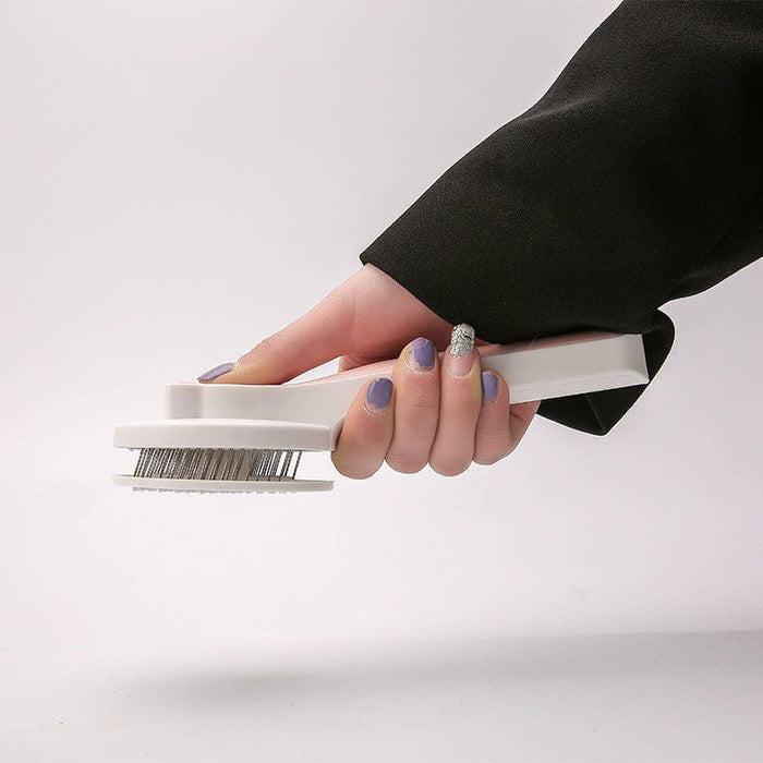 Self Cleaning Slicker Brush for Dogs & Cats – Pet Grooming Brush for Shedding & Detangling