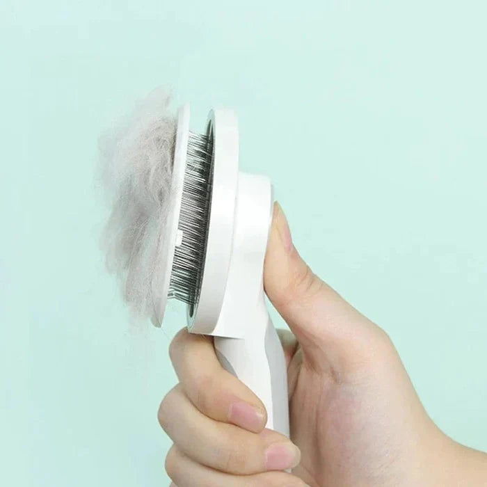 Self Cleaning Slicker Brush for Dogs & Cats – Pet Grooming Brush for Shedding & Detangling