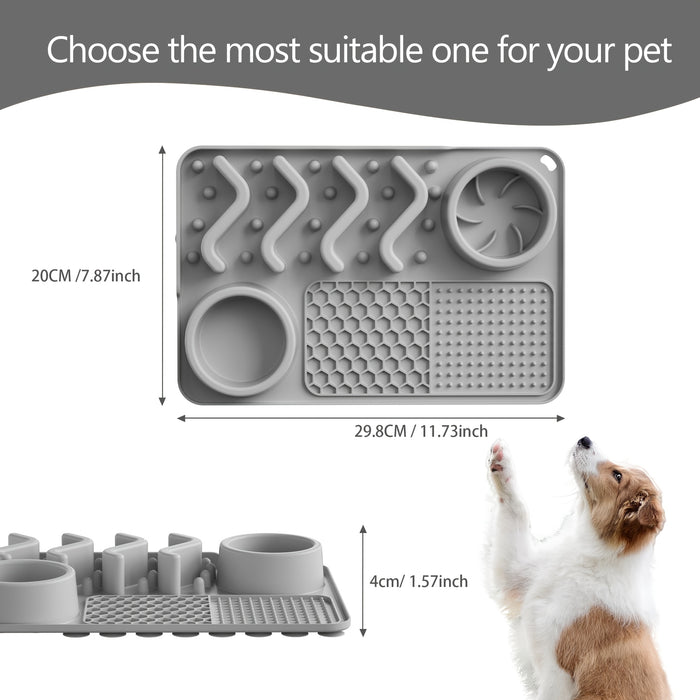 Silicone Slow Feeder Dog Bowl – Interactive Puzzle Bowl for Dogs & Cats