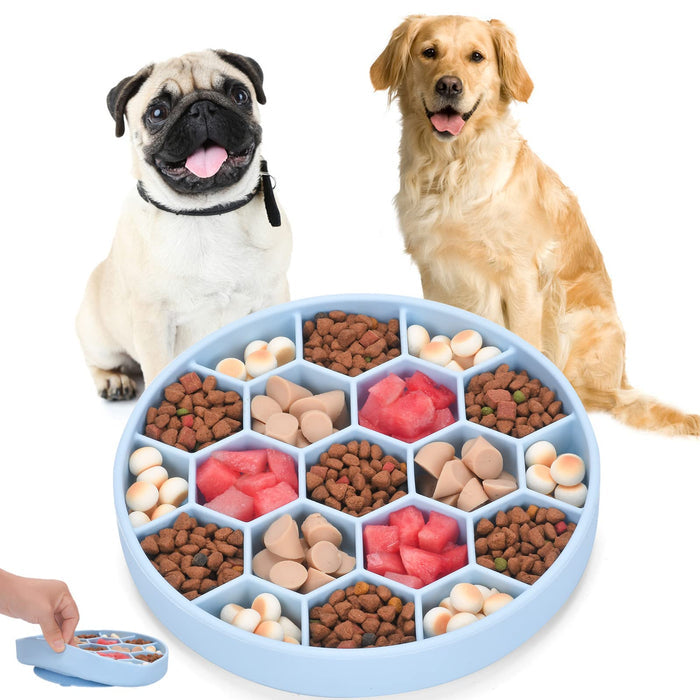 Silicone Slow Feeder Dog Bowl with Suction Base | Non-Slip Feeding Bowl
