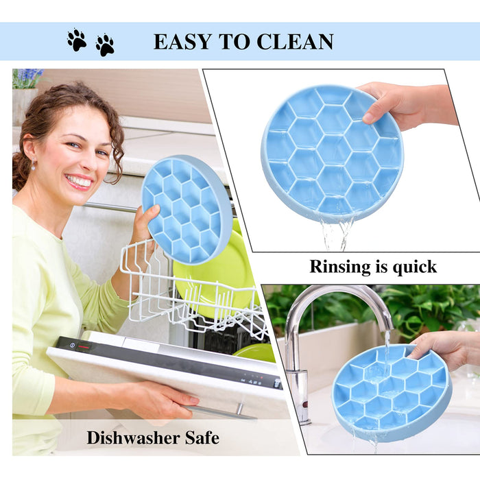 Silicone Slow Feeder Dog Bowl with Suction Base | Non-Slip Feeding Bowl