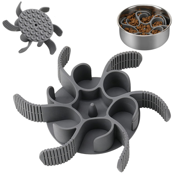 Silicone Spiral Slow Feeder Insert for Dog Bowls | Non-Slip Feeding Aid