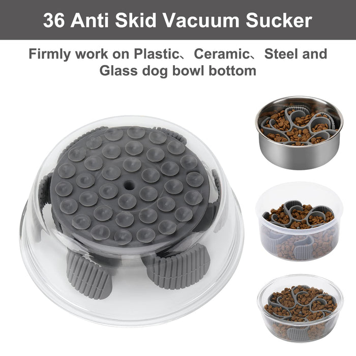 Silicone Spiral Slow Feeder Insert for Dog Bowls | Non-Slip Feeding Aid