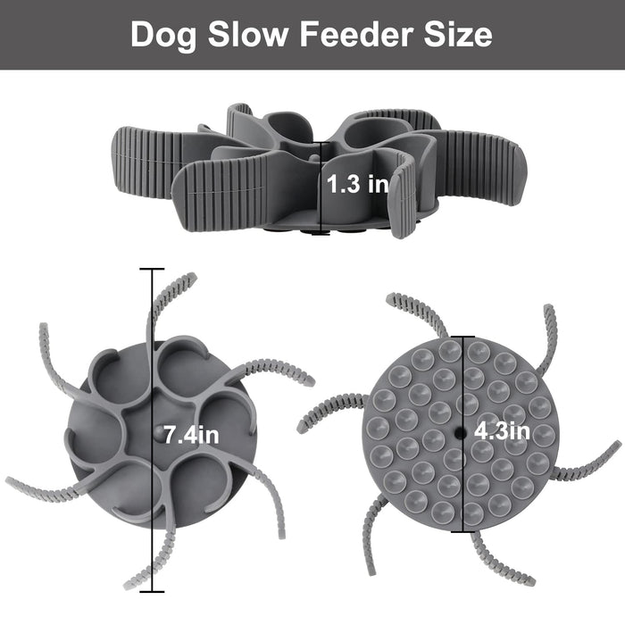 Silicone Spiral Slow Feeder Insert for Dog Bowls | Non-Slip Feeding Aid
