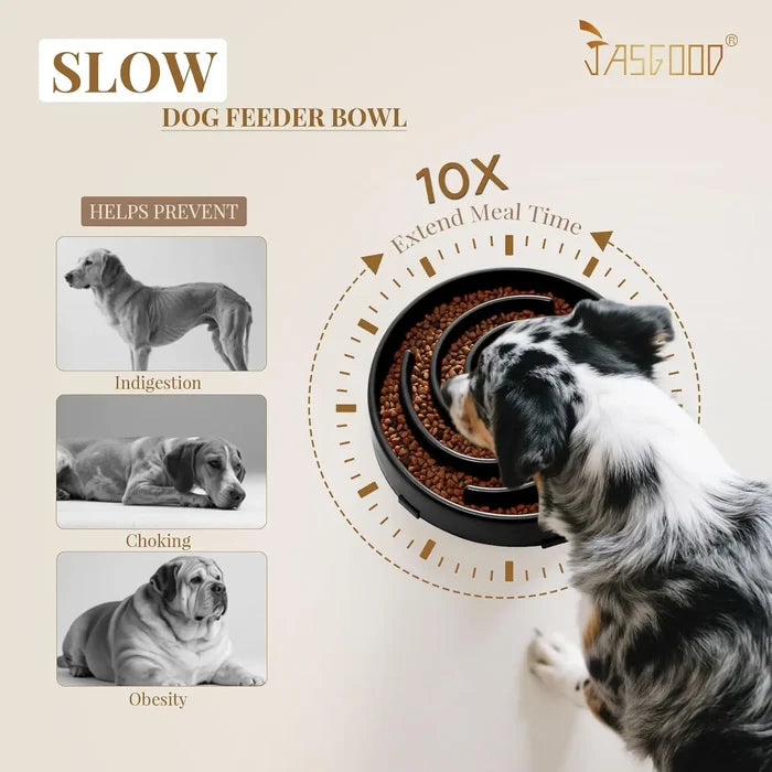 Slow Feeder Dog Bowl for Large & Medium Dogs – Anti-Gulping Design