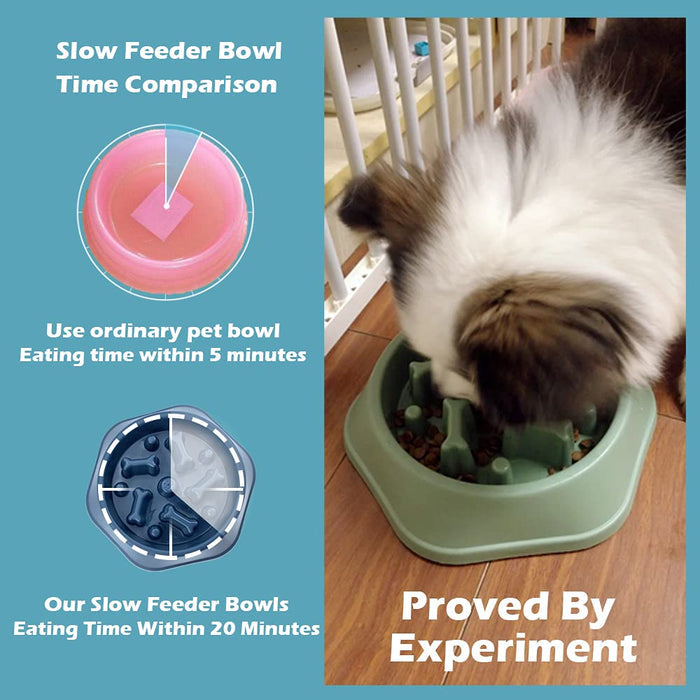 Slow Feeder Dog Bowl & Lick Mat for Small & Medium Dogs | Non-Slip Puzzle