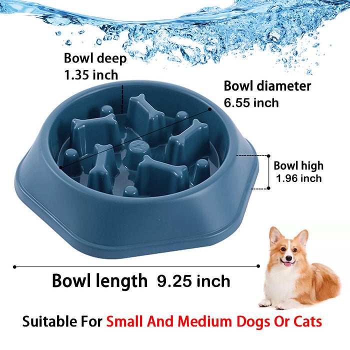Slow Feeder Dog Bowl & Lick Mat for Small & Medium Dogs | Non-Slip Puzzle