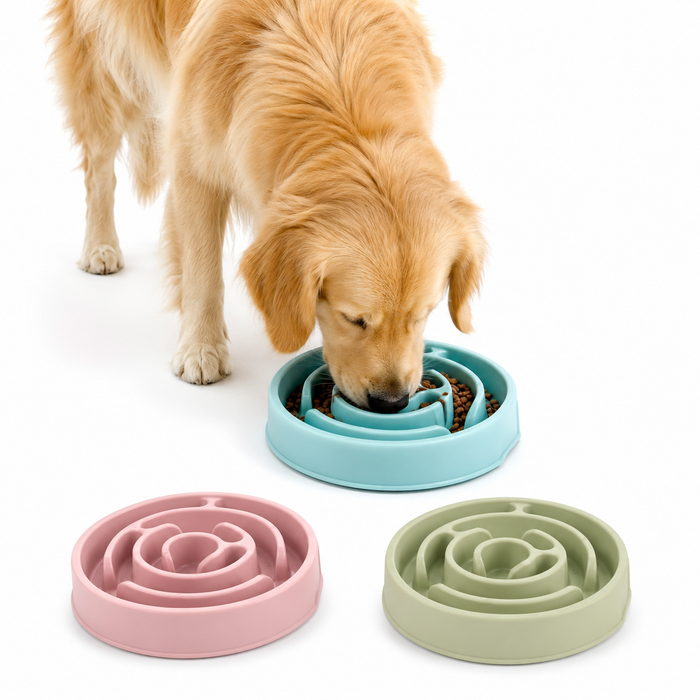 Slow Feeder Dog Bowl – Non-Slip Anti-Gulping Feeding Bowl for Dogs & Cats